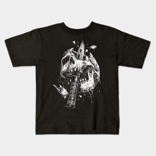 horrorart Skulls knife Kids T-Shirt